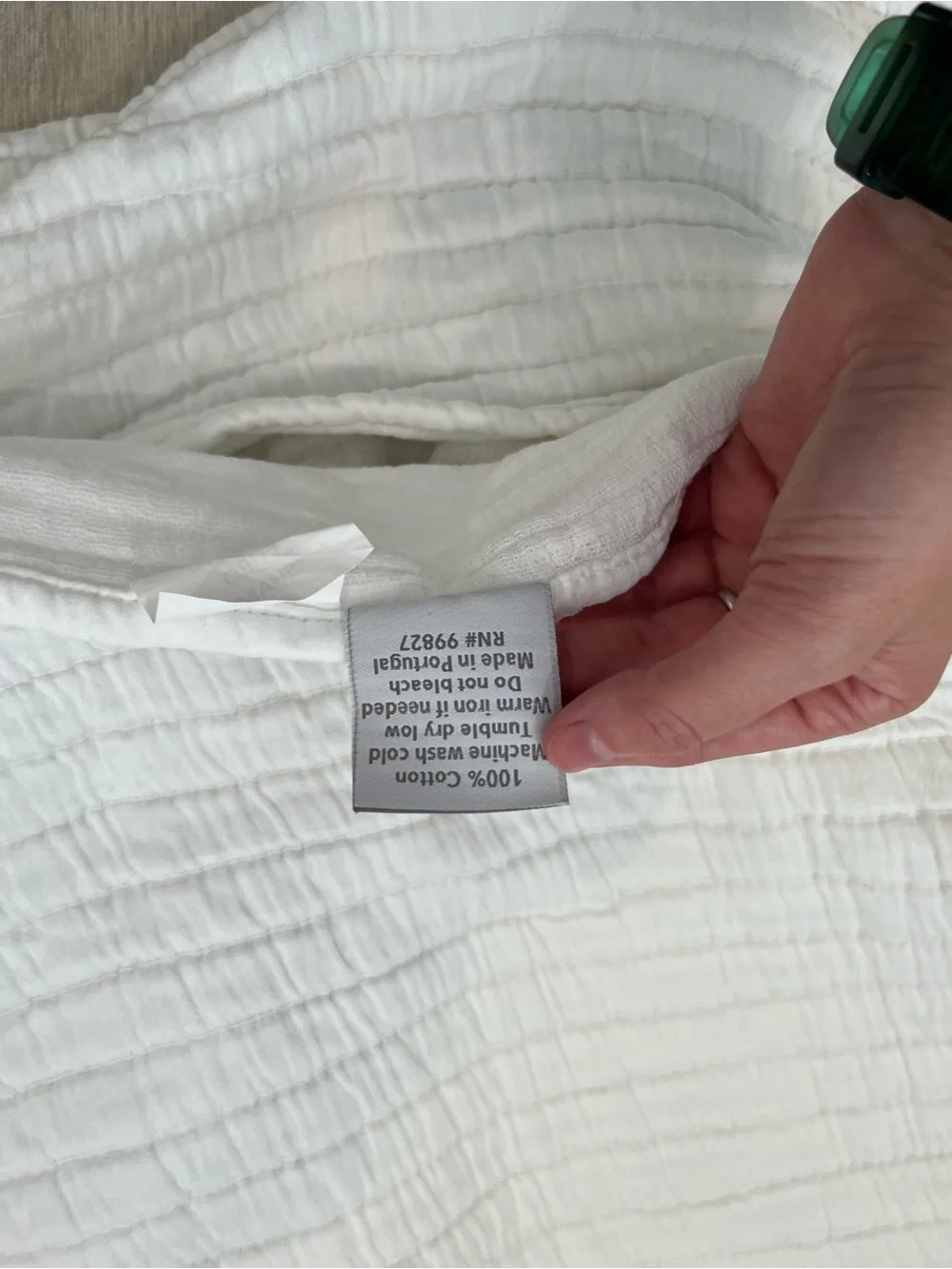 Annie Selke 1cotton matelasse pillow sham Euro Portugal